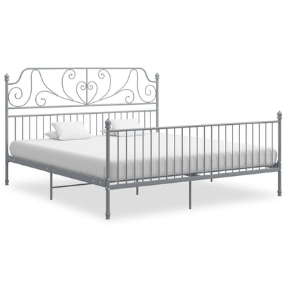 Bedframe Metaal 200 x 200 cm Grijs