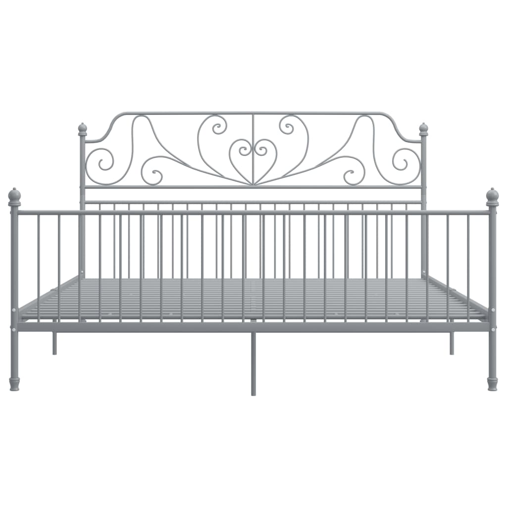 Bedframe Metaal 200 x 200 cm Grijs