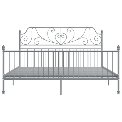 Bedframe Metaal 200 x 200 cm Grijs
