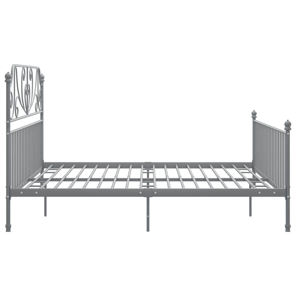 Bedframe Metaal 200 x 200 cm Grijs
