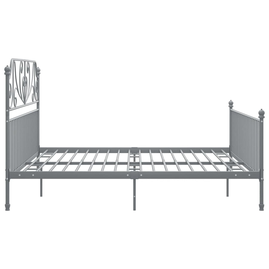 Bedframe Metaal 200 x 200 cm Grijs