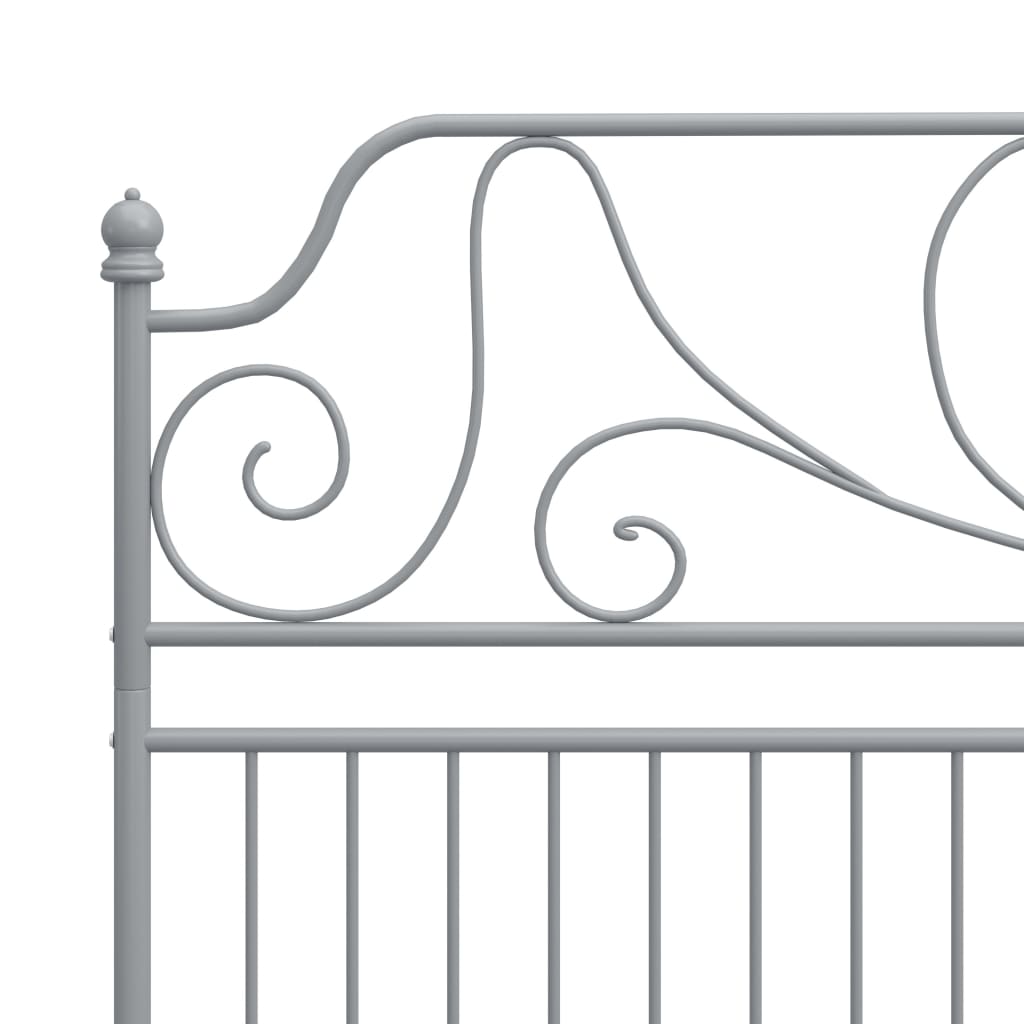 Bedframe Metaal 200 x 200 cm Grijs