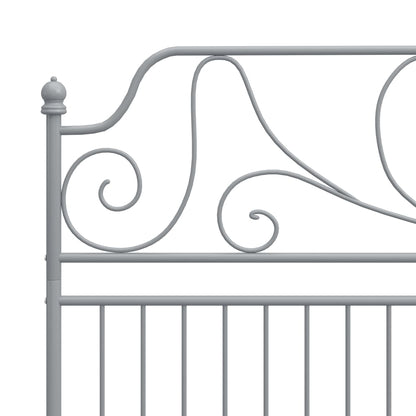 Bedframe Metaal 200 x 200 cm Grijs