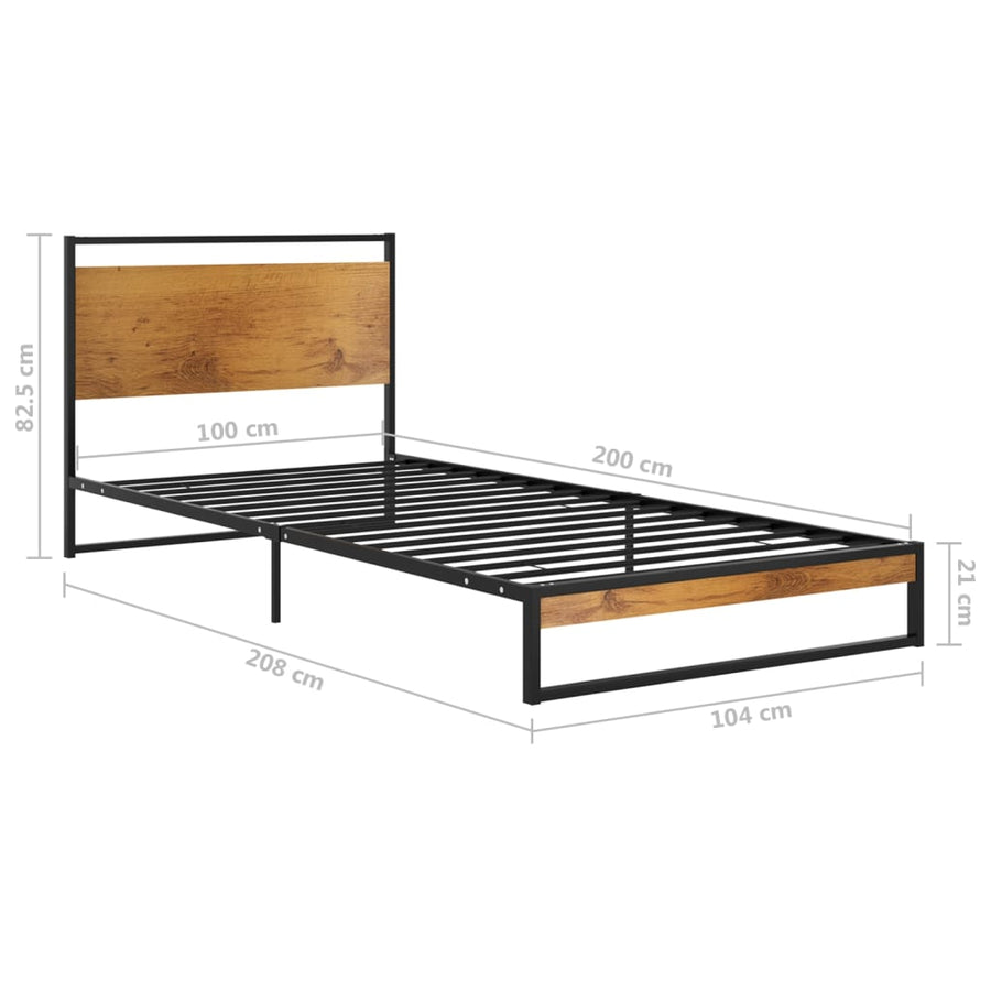 Bedframe Metaal 100 x 200 cm