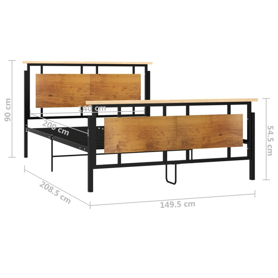 Bedframe Metaal 140 x 200 cm