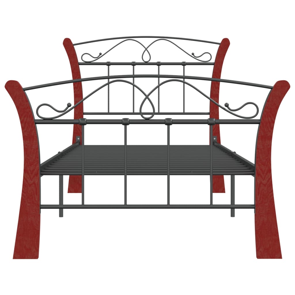 Bedframe Metaal Zwart 90X200 Cm