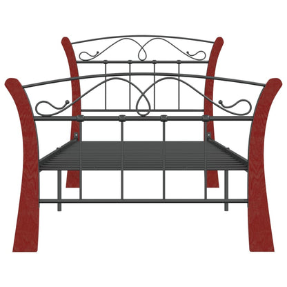 Bedframe Metaal Zwart 90X200 Cm