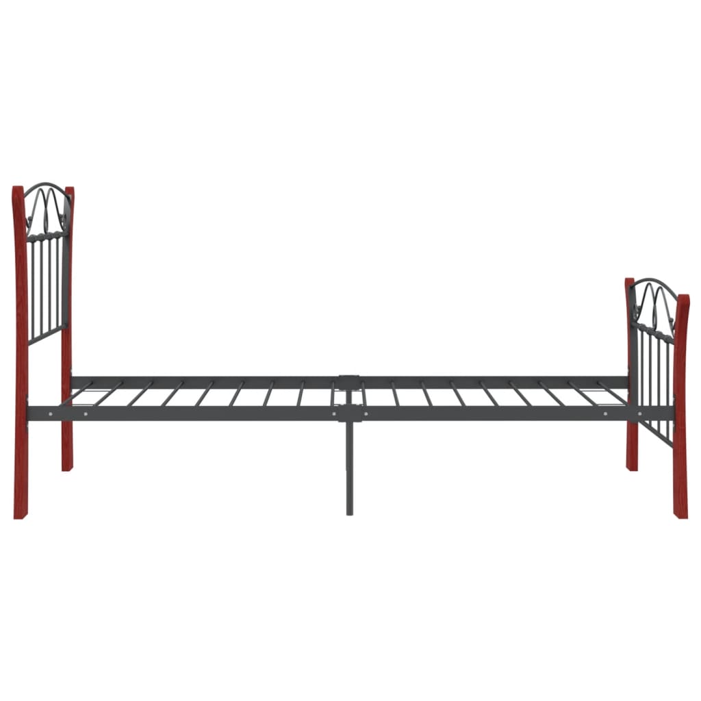 Bedframe Metaal Zwart 90X200 Cm