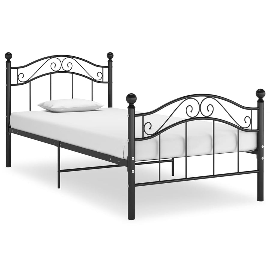 Bedframe Metaal 90 x 200 cm Zwart