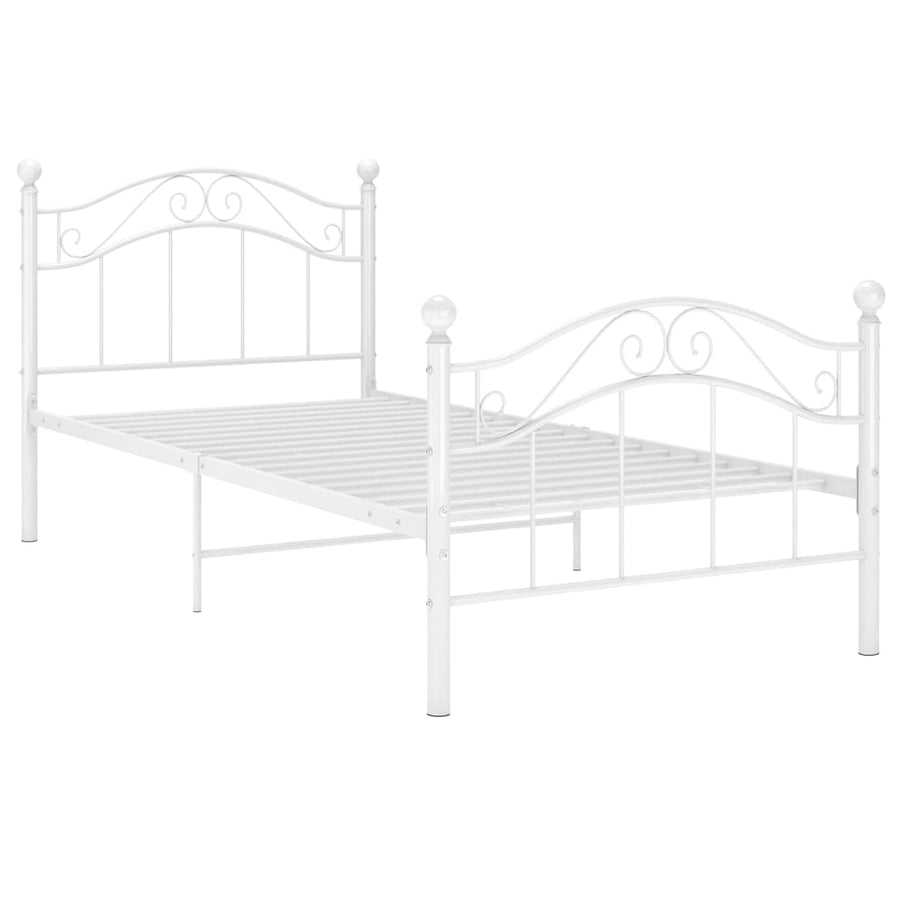 Bedframe Metaal 90 x 200 cm Wit