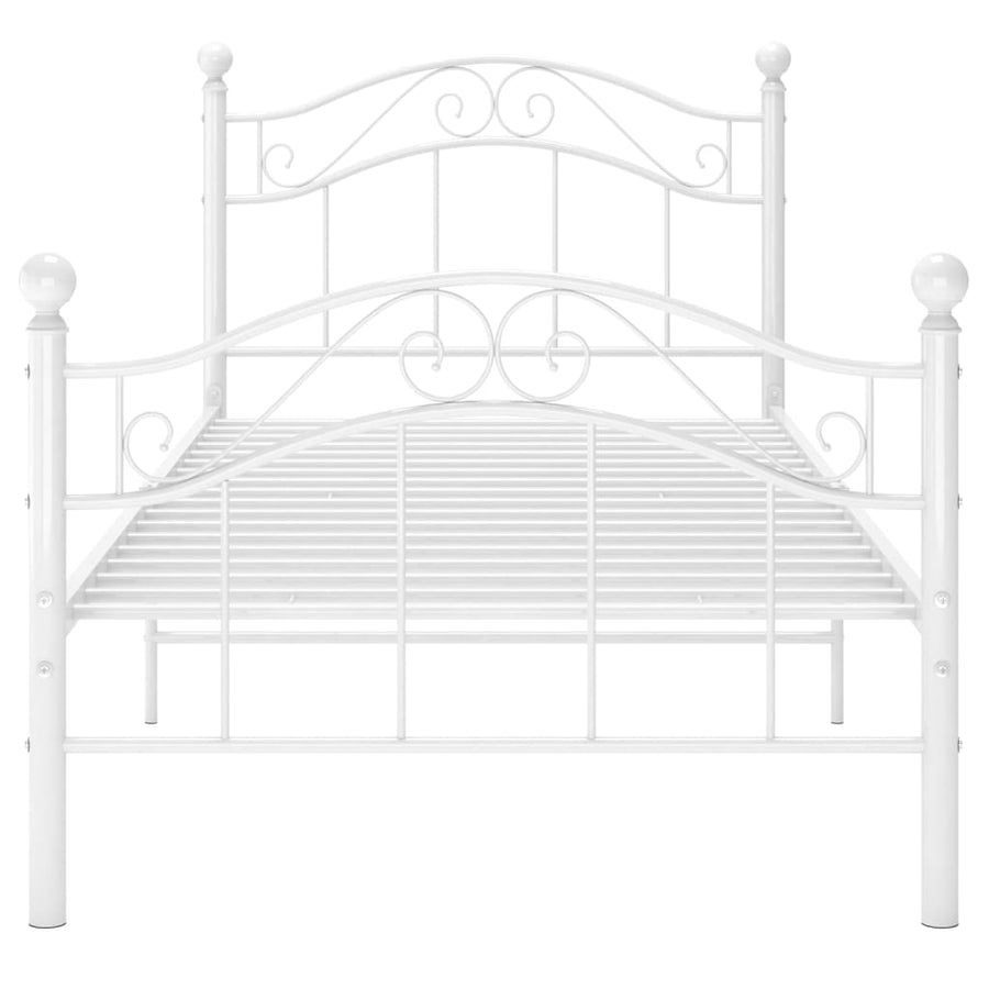 Bedframe Metaal 90 x 200 cm Wit