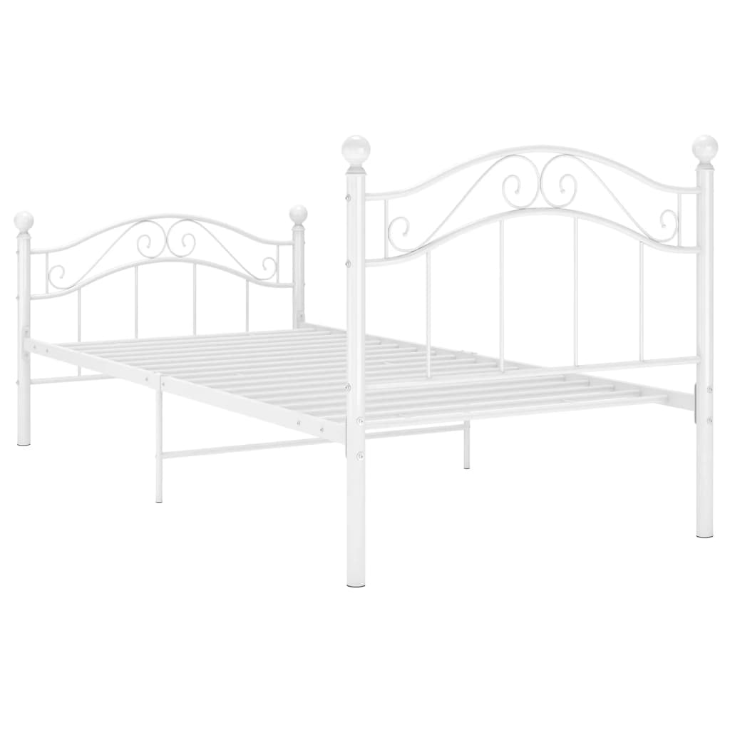 Bedframe Metaal 90 x 200 cm Wit