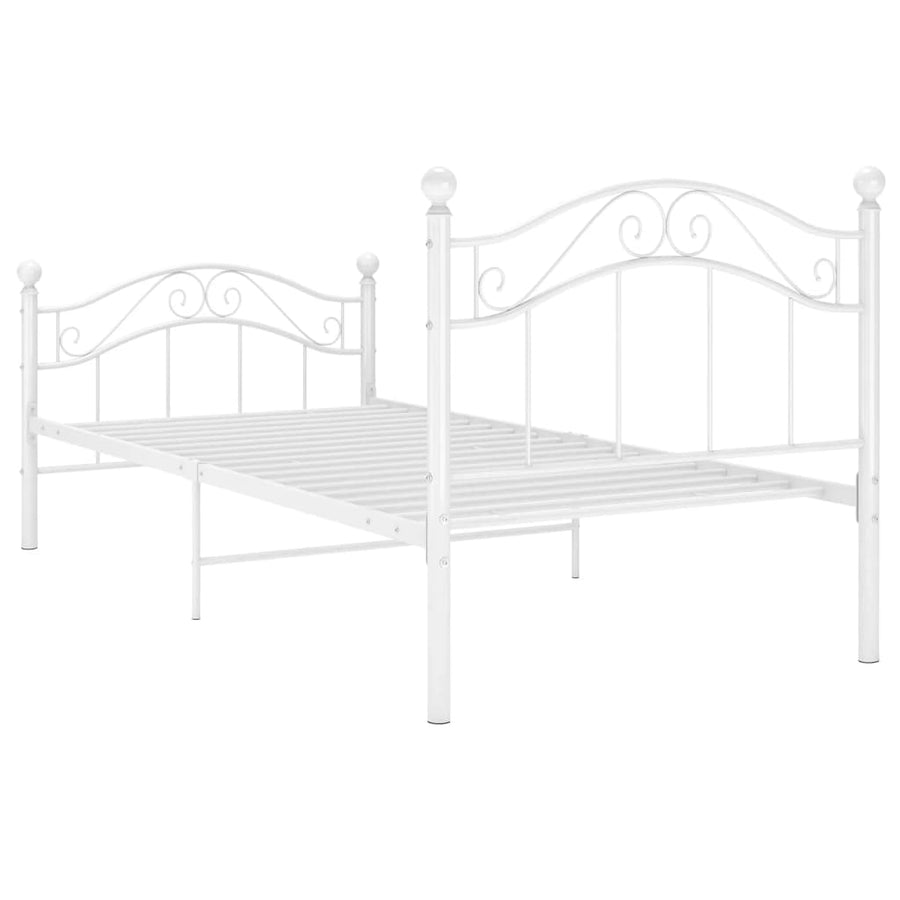 Bedframe Metaal 90 x 200 cm Wit