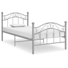 Bedframe metaal grijs 90x200 cm