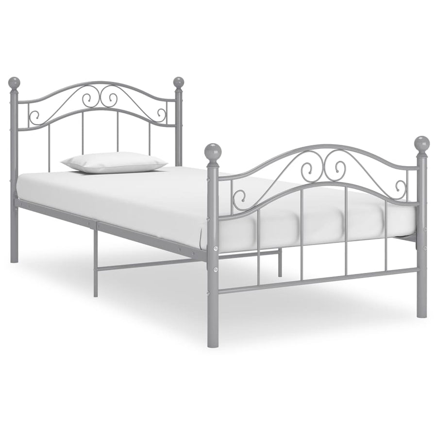 Bedframe Metaal 90 x 200 cm Grijs