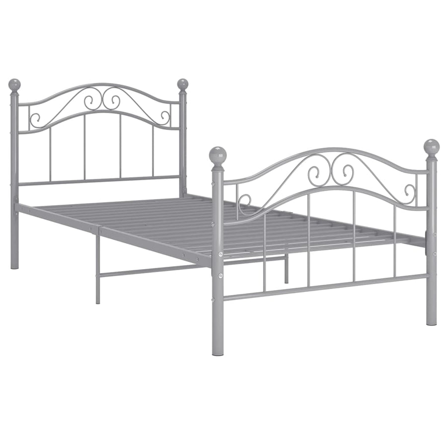 Bedframe Metaal 90 x 200 cm Grijs