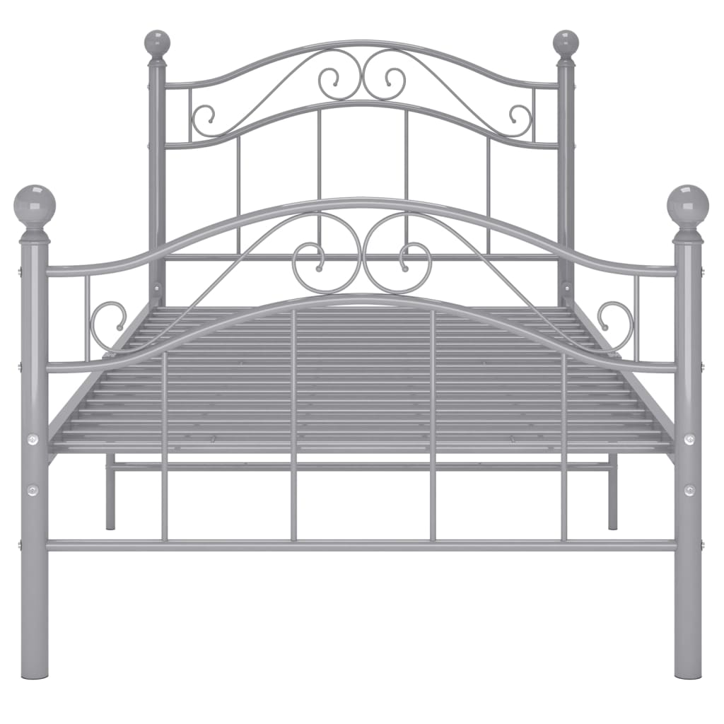 Bedframe Metaal 90 x 200 cm Grijs