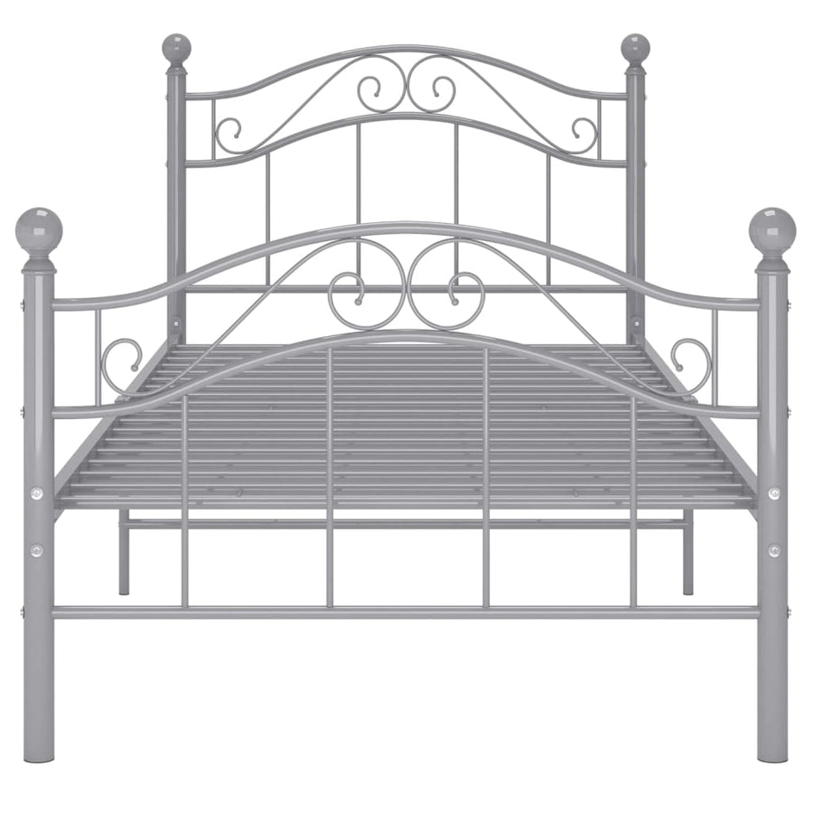Bedframe Metaal 90 x 200 cm Grijs