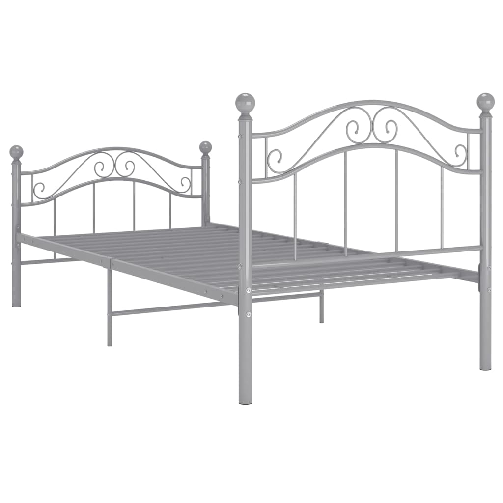 Bedframe Metaal 90 x 200 cm Grijs