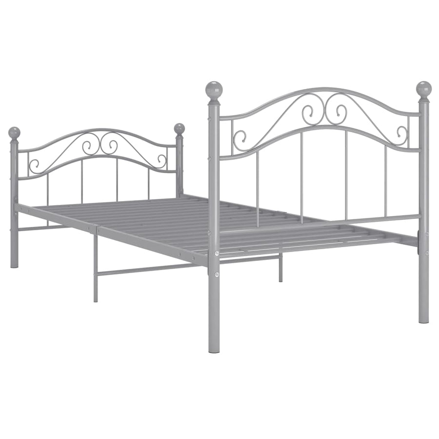Bedframe Metaal 90 x 200 cm Grijs