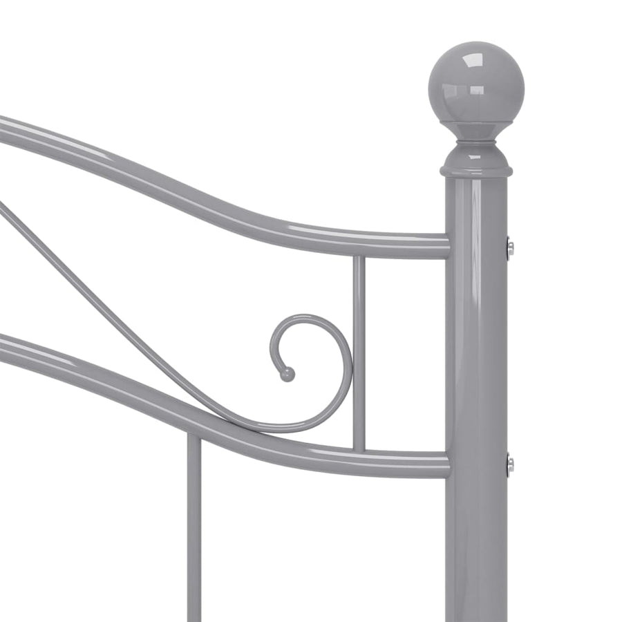 Bedframe Metaal 90 x 200 cm Grijs
