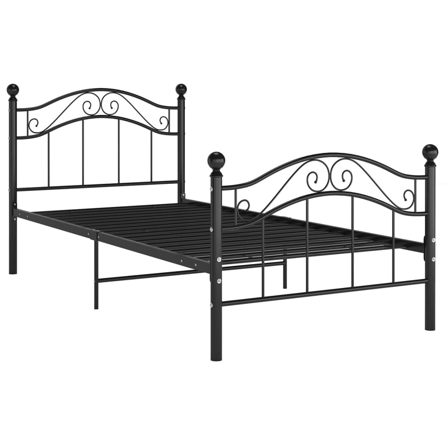 Bedframe Metaal 100 x 200 cm Zwart