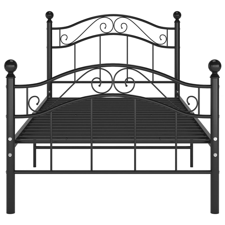 Bedframe Metaal 100 x 200 cm Zwart
