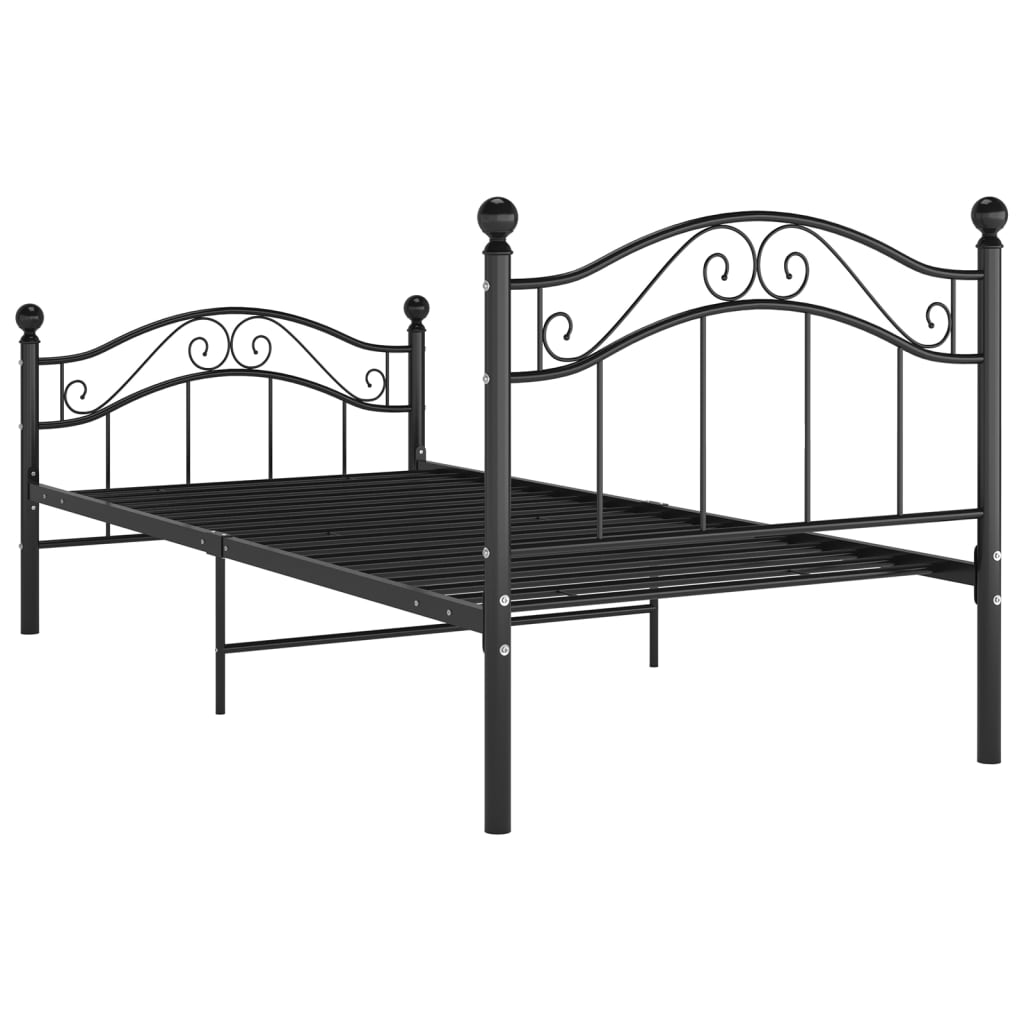 Bedframe Metaal 100 x 200 cm Zwart