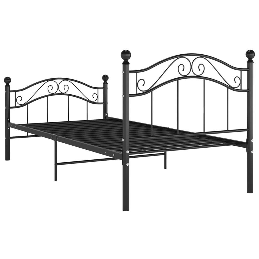 Bedframe Metaal 100 x 200 cm Zwart