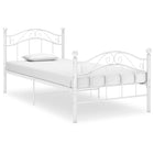 Bedframe Metaal 100 x 200 cm Wit