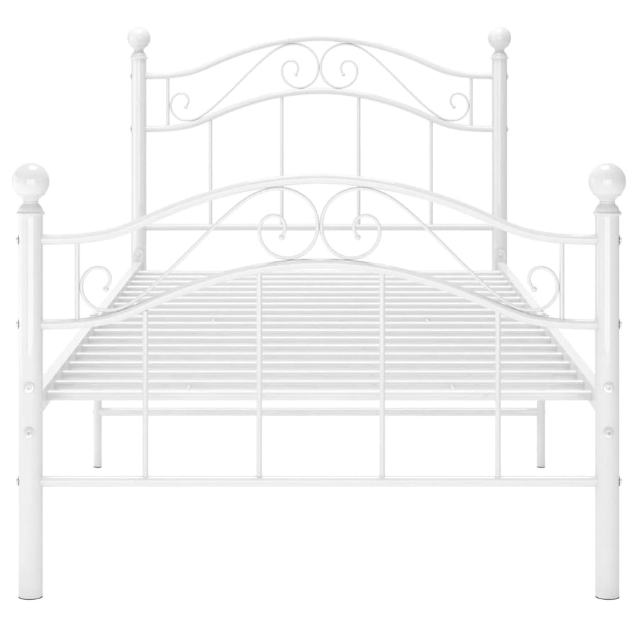 Bedframe Metaal 100 x 200 cm Wit
