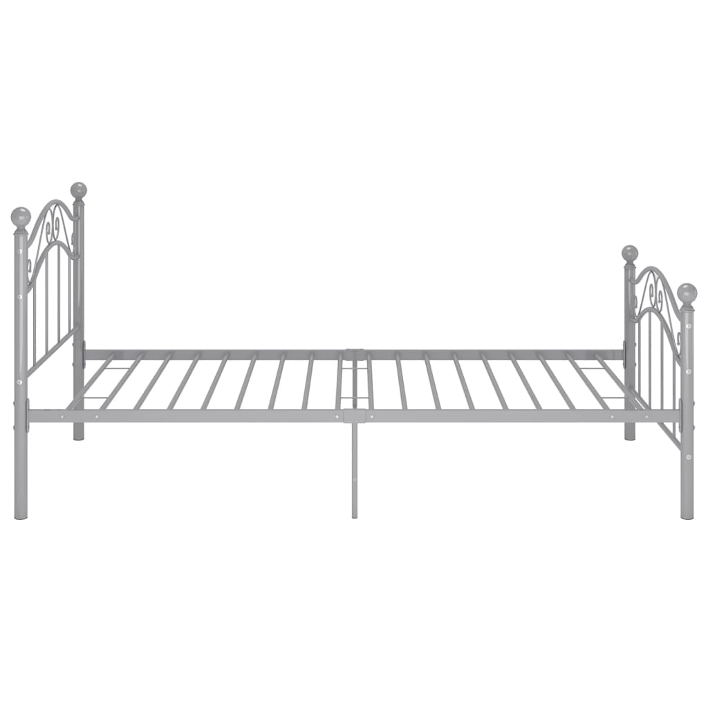 Bedframe metaal grijs 100x200 cm 100 x 200 cm Grijs