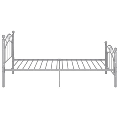 Bedframe metaal grijs 100x200 cm 100 x 200 cm Grijs