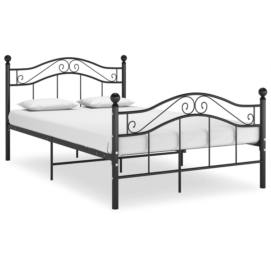 Bedframe Metaal 120 x 200 cm Zwart
