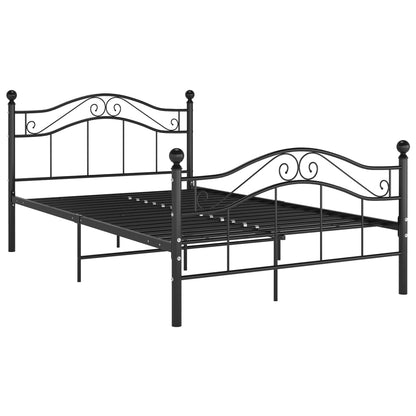 Bedframe Metaal 120 x 200 cm Zwart