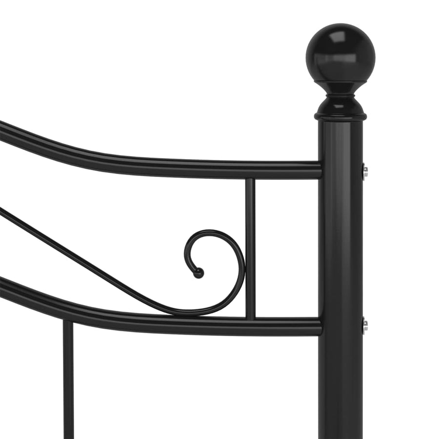 Bedframe Metaal 120 x 200 cm Zwart