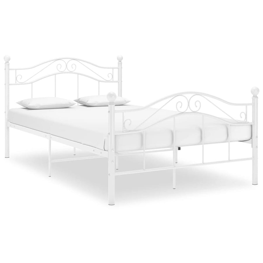 Bedframe Metaal 120 x 200 cm Wit
