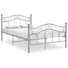 Metal bed frame grey 120x200 cm