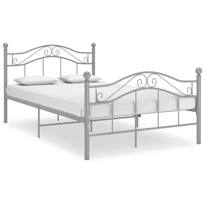 Bedframe metaal grijs 120x200 cm 120 x 200 cm Grijs