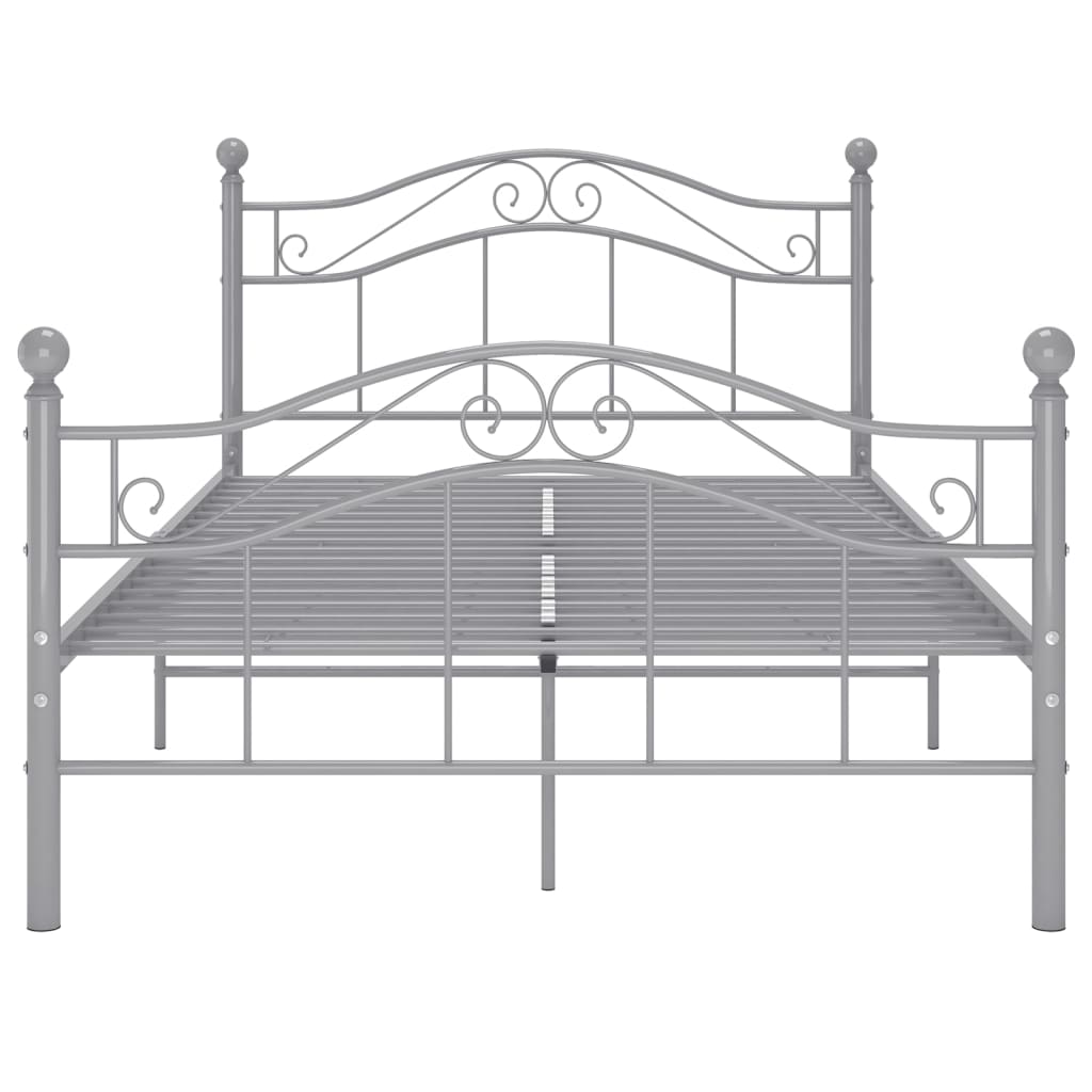 Bedframe metaal grijs 120x200 cm 120 x 200 cm Grijs