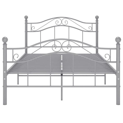 Bedframe metaal grijs 120x200 cm 120 x 200 cm Grijs