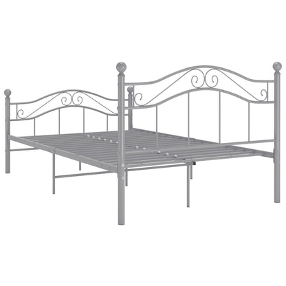 Bedframe metaal grijs 120x200 cm 120 x 200 cm Grijs