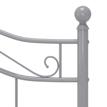 Bedframe metaal grijs 120x200 cm 120 x 200 cm Grijs