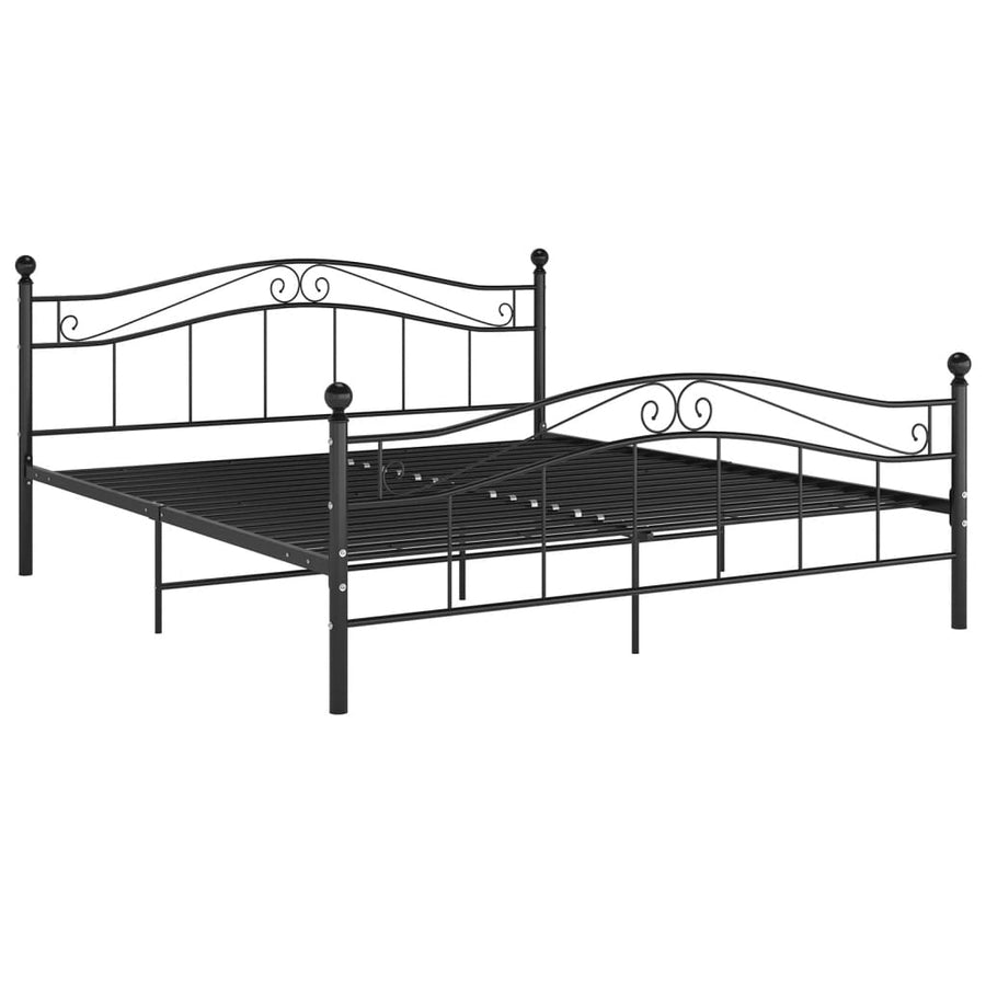 Bedframe Metaal 140 x 200 cm Zwart