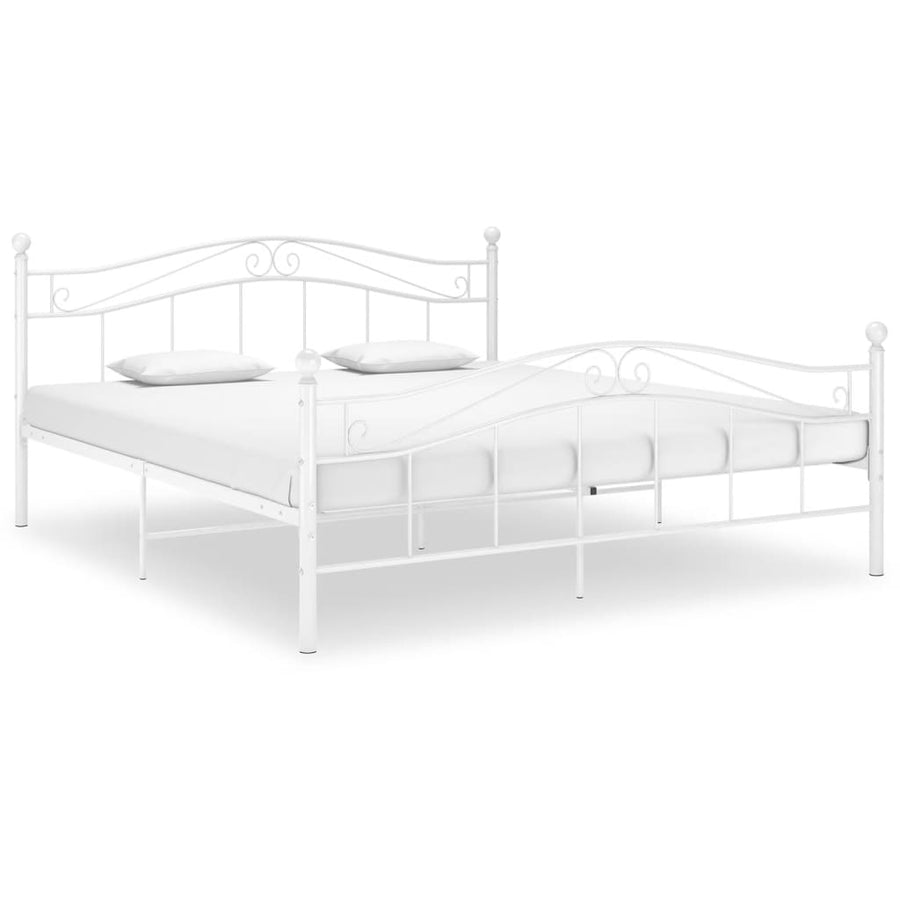 Bedframe Metaal 140 x 200 cm Wit