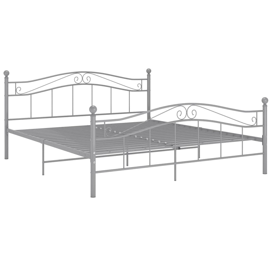Bedframe Metaal 140 x 200 cm Grijs