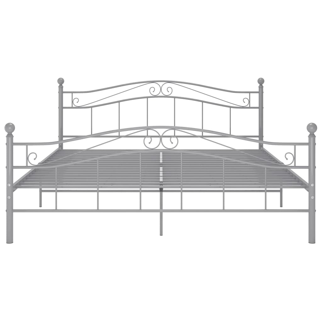Bedframe Metaal 140 x 200 cm Grijs