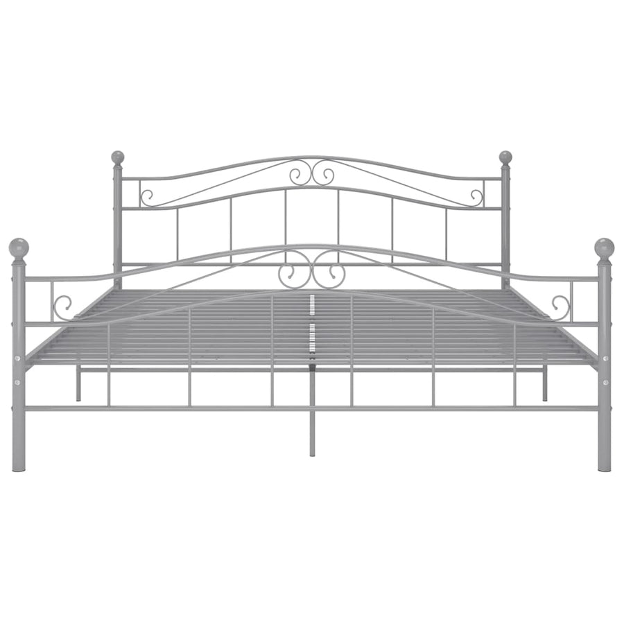 Bedframe Metaal 140 x 200 cm Grijs