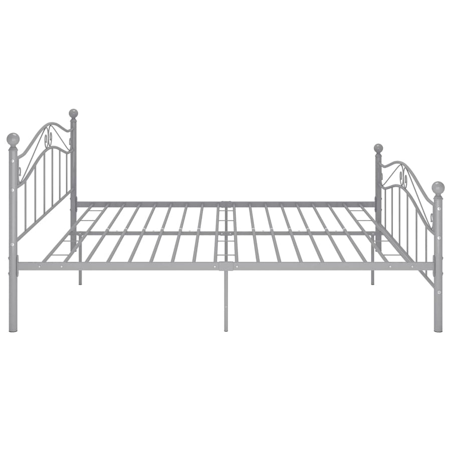 Bedframe Metaal 140 x 200 cm Grijs