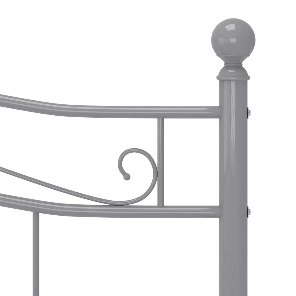 Bedframe Metaal 140 x 200 cm Grijs